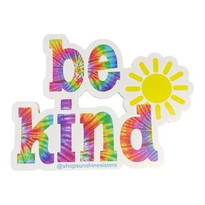 “Be Kind” Wooden Wall Sign - Tie Dye Design